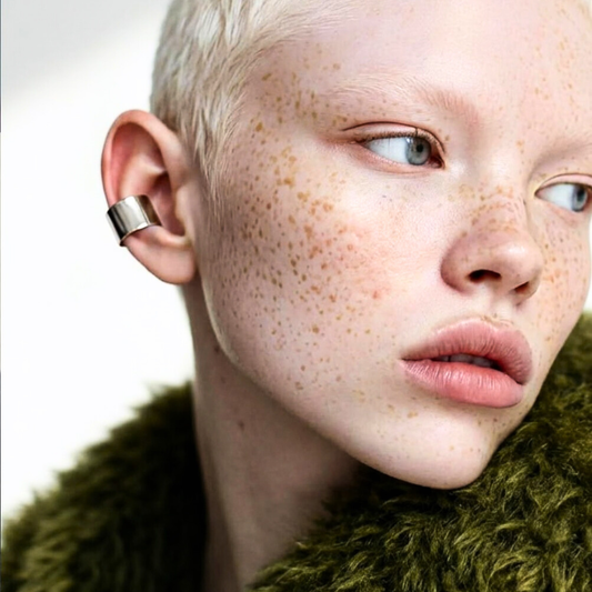 Alogan ear cuffs in stainless steel with urban fashion style