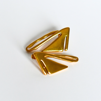 ALNEA gold stainless steel earring - Alogan