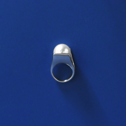 PERLANO stainless steel fashion design pearl ring 