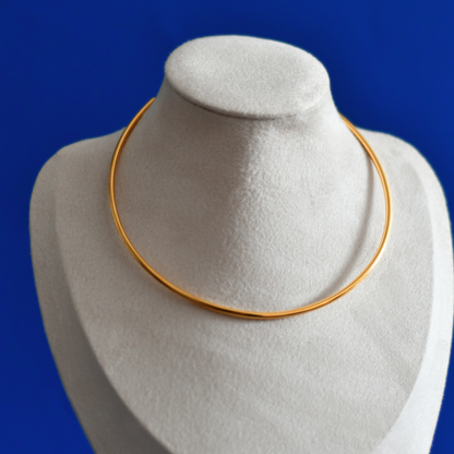 SCINTIA elegant stainless steel choker necklace in gold - Alogan 