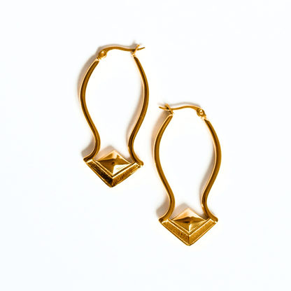SENTARA stainless steel earrings in gold - Alogan