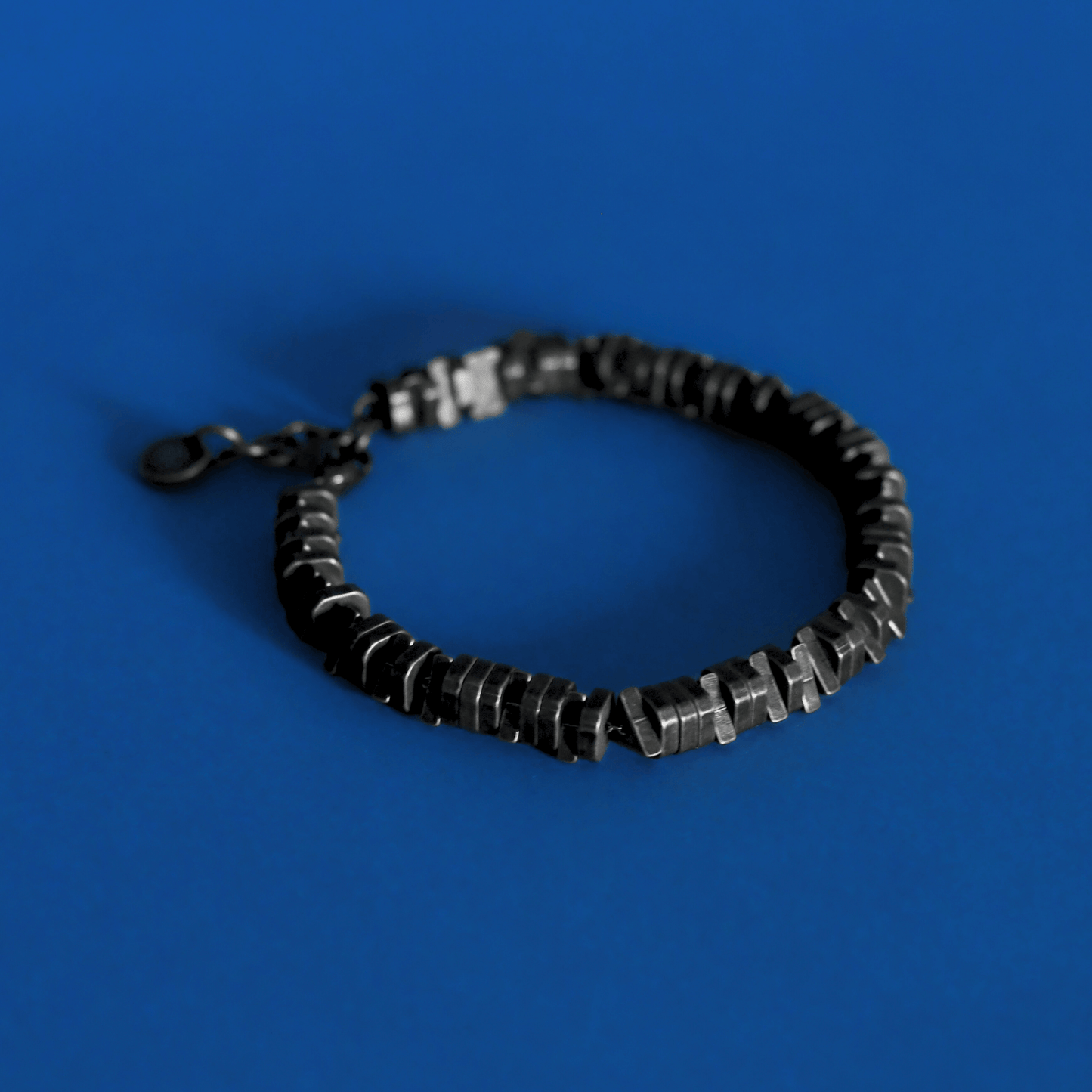 SILEX Stainless steel futuristic bracelet with stones - Alogan
