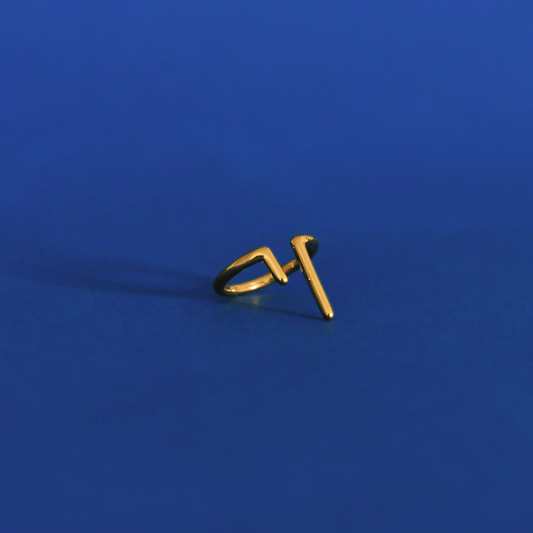 SOLY fashion designed stainless steel ring in gold - Alogan