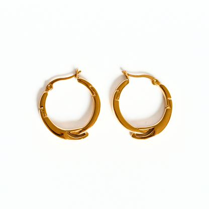 TRESSE stainless steel unique earrings in gold - Alogan