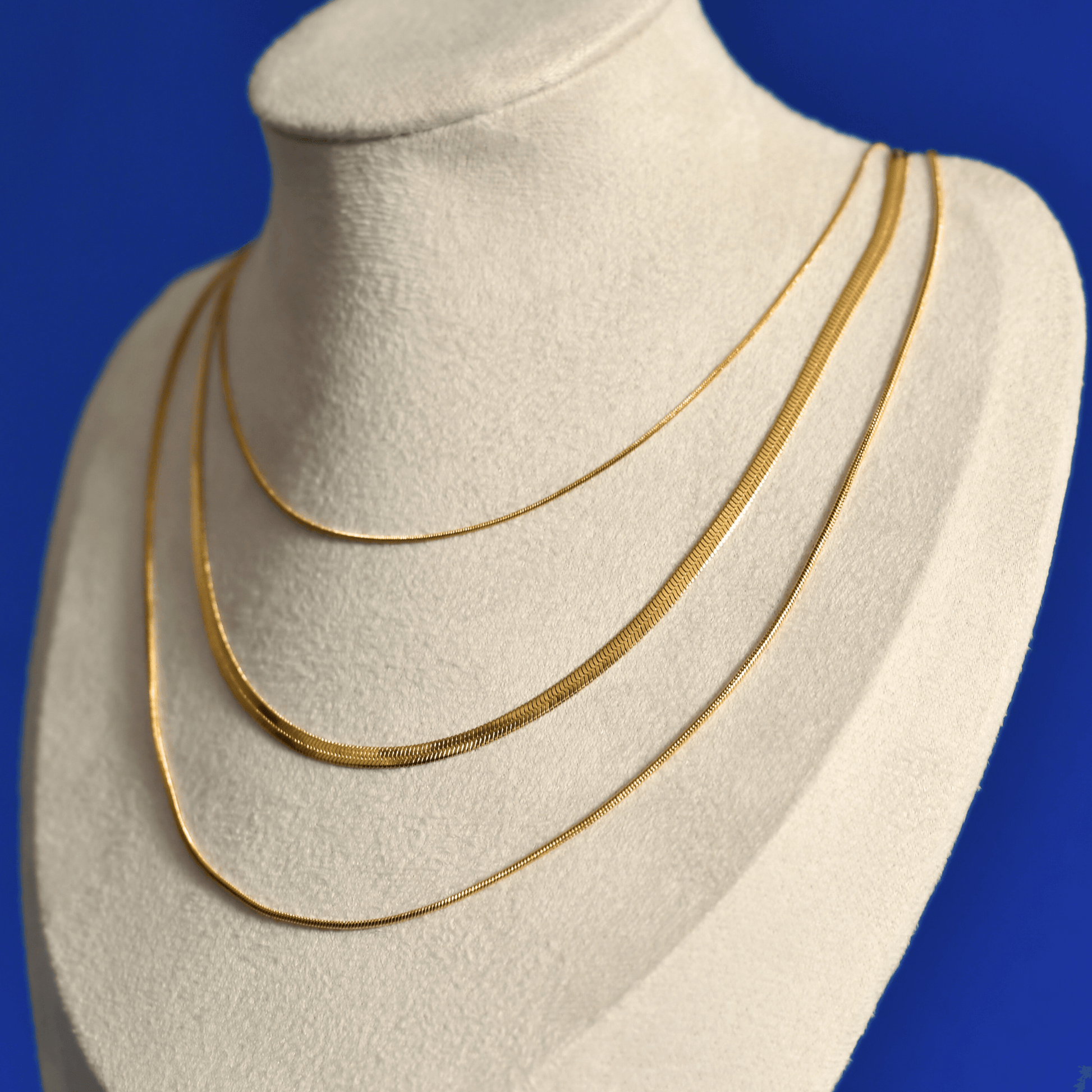 TRISOL fashion riviera stainless steel necklace in gold - Alogan Jewelry