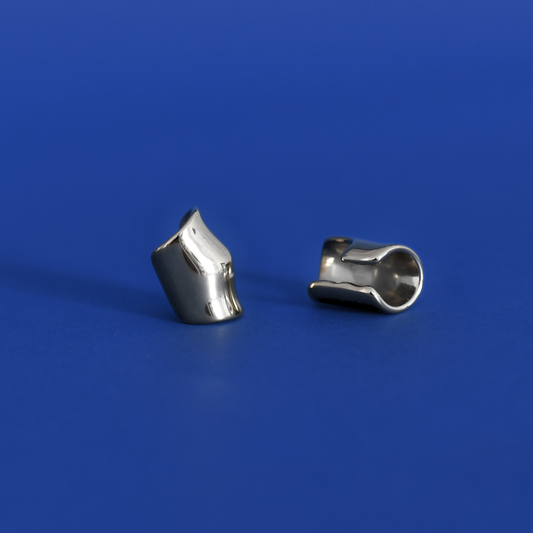 esensa stainless steel ear cuffs in silver - Alogan